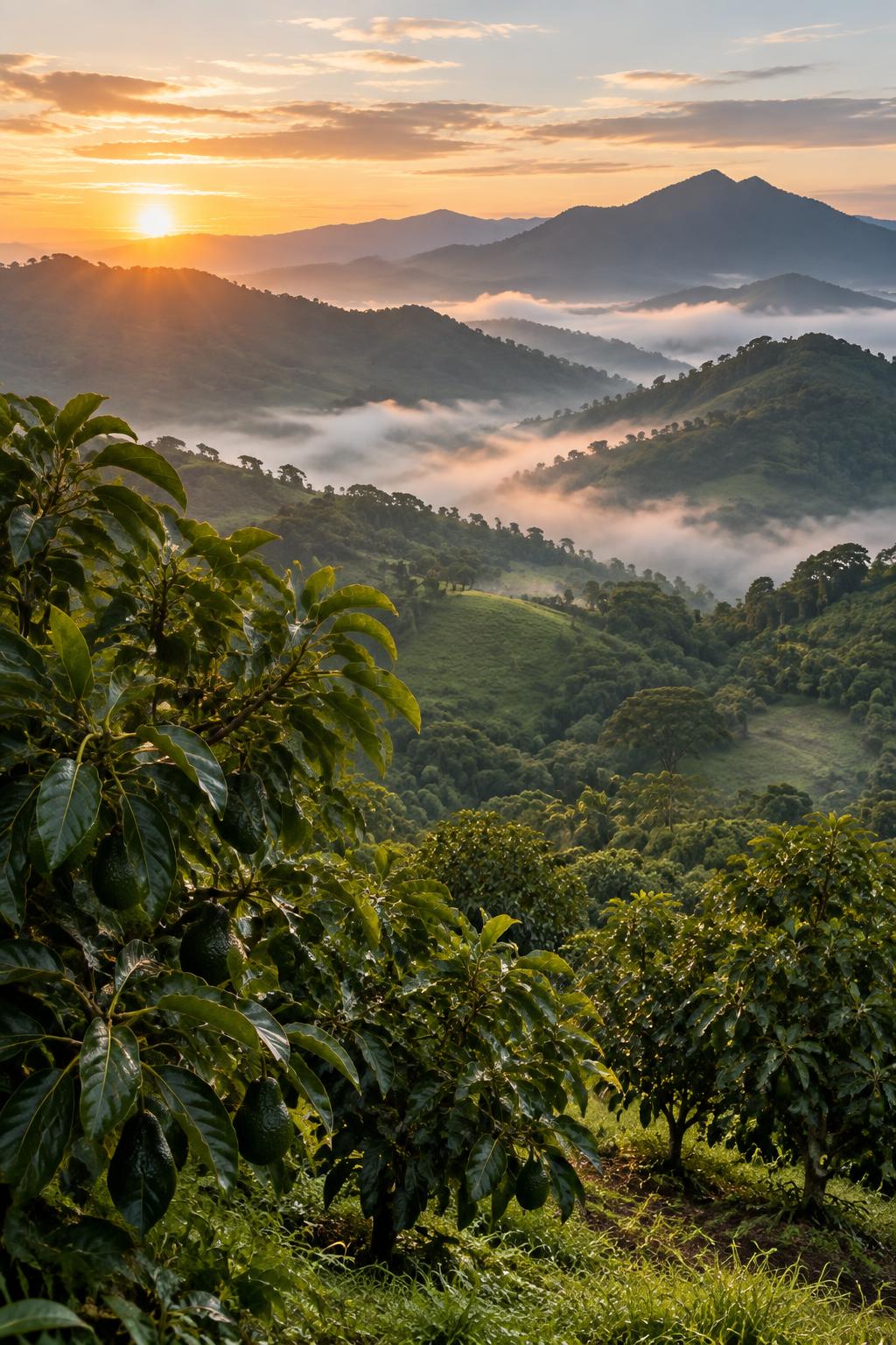 Paisaje de montañas en la Zona de Los Santos